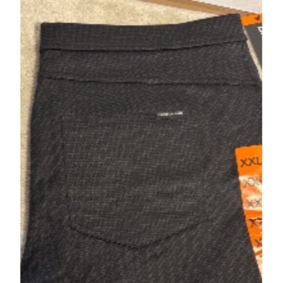 DKNY Jeans Womens Mid Rise Ponte Pants XXL Charcoal Stretch Faux Leather Pockets - Picture 6 of 10